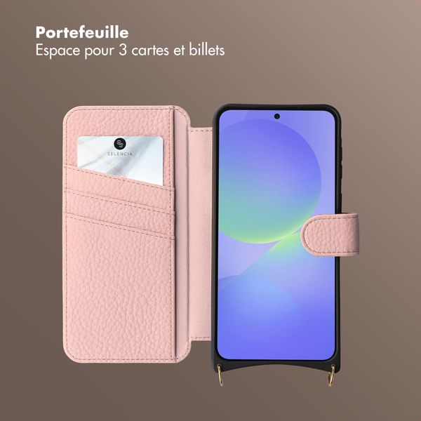 Selencia Étui Riva avec MagSafe et cordon de téléphone Samsung Galaxy A37 (5G) - Old Pink