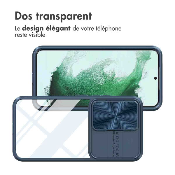 imoshion Coque arrière Camslider Samsung Galaxy S22 - Bleu foncé