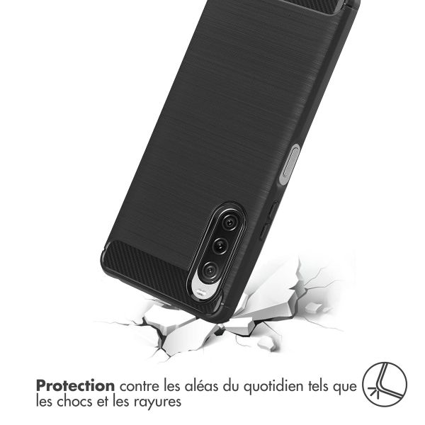 imoshion Coque Brushed Sony Xperia 10 V - Noir