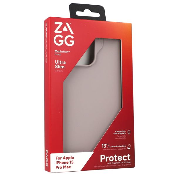 ZAGG Coque Manhattan Snap iPhone 15 Pro Max - Lavender