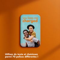 Concevez votre propre batterie externe de 10 000 mAh avec câbles intégrés - Blanche