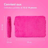 imoshion Pochette ordinateur Fluffy 13-14 pouces - Hot Pink