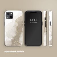 Selencia Coque arrière Vivid Tough avec MagSafe iPhone 13 - Marble Light Brown