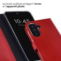 Selencia Étui portefeuille en cuir véritable Samsung Galaxy A37 (5G) - Rouge