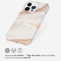 Selencia Aurora Coque Fashion iPhone 14 Pro - ﻿Coque durable - 100 % recyclée - Marbre Blanc