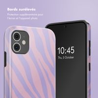 Selencia Coque arrière Vivid Tough iPhone 11 - Zebra Light Pink Lilac