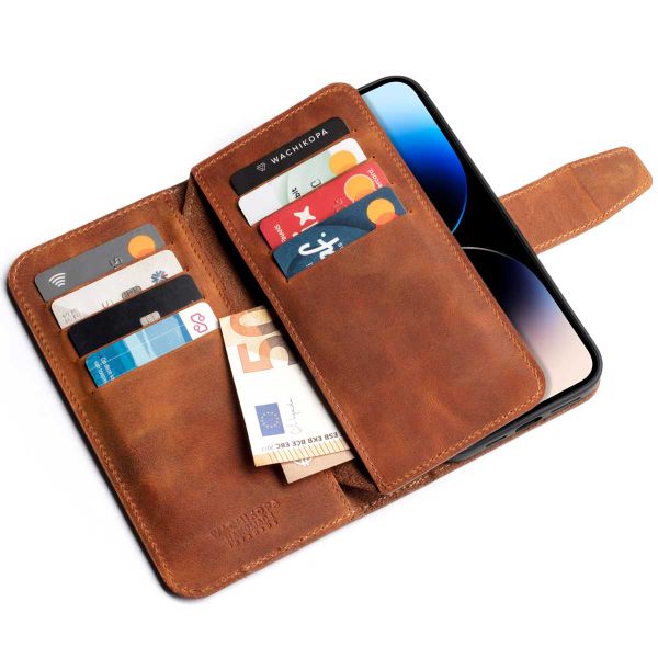 Wachikopa Étui de téléphone portefeuille Multi Wallet iPhone 14 Pro - Camel