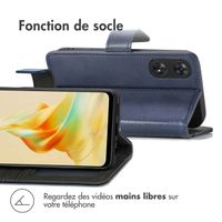 imoshion Étui de téléphone portefeuille Luxe Oppo Reno 8 T (4G) - Bleu foncé