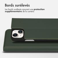 Accezz Étui de télephone Slim Folio en cuir de qualité supérieure Apple iPhone 14 Plus - Vert