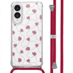 imoshion Coque Design avec cordon Samsung Galaxy S25 Edge - Dusty Rose Connected Hearts