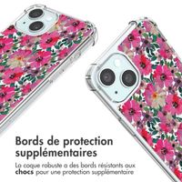 imoshion Coque Design avec cordon Apple iPhone 15 - Flower Water