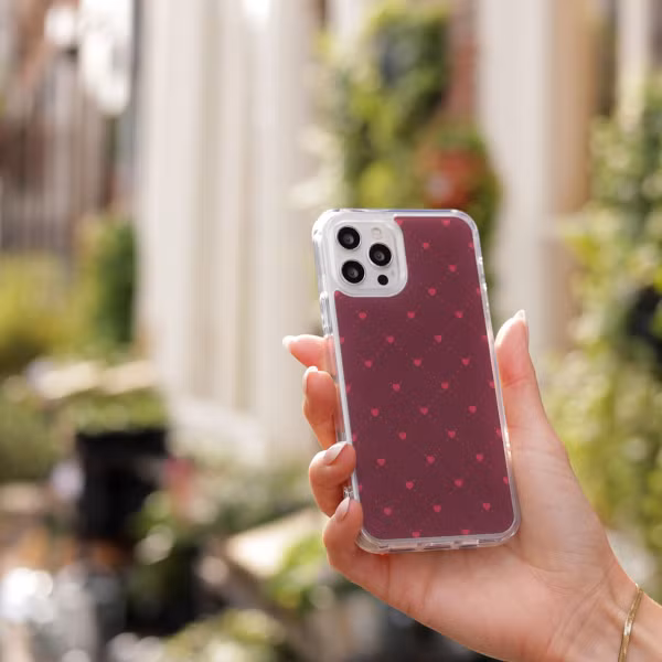 imoshion Coque Design Apple iPhone 15 - Crush Check Coral Dust