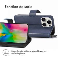 imoshion Étui de téléphone portefeuille Luxe iPhone 16 Pro - Bleu foncé