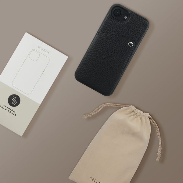 Selencia Coque Riva avec porte-cartes Apple iPhone 16e - Noir
