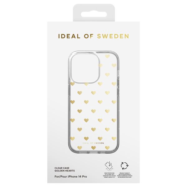 iDeal of Sweden Coque arrière Mirror Apple iPhone 14 Pro - Golden Hearts