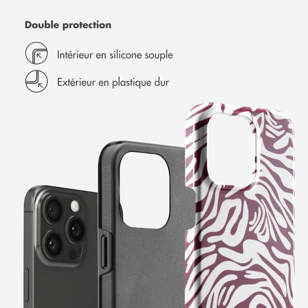 Selencia Coque arrière Vivid Apple iPhone 15 Pro Max - Trippy Swirl Dark Rose