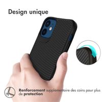 imoshion Coque Rugged Hybrid Carbon Apple iPhone 12 Mini - Noir