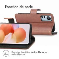 imoshion Étui de téléphone portefeuille Luxe Xiaomi 12 Lite - Brun