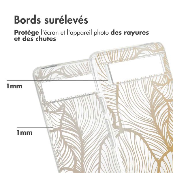 imoshion Coque Design Google Pixel 6a - Golden Leaves Transparent