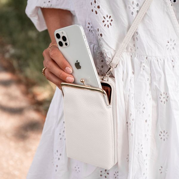 imoshion Sac téléphone en cuir végan Crossbody - Blanc