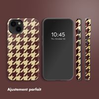 Selencia Coque arrière Vivid avec MagSafe Apple iPhone 14 - Pied-de-Poule