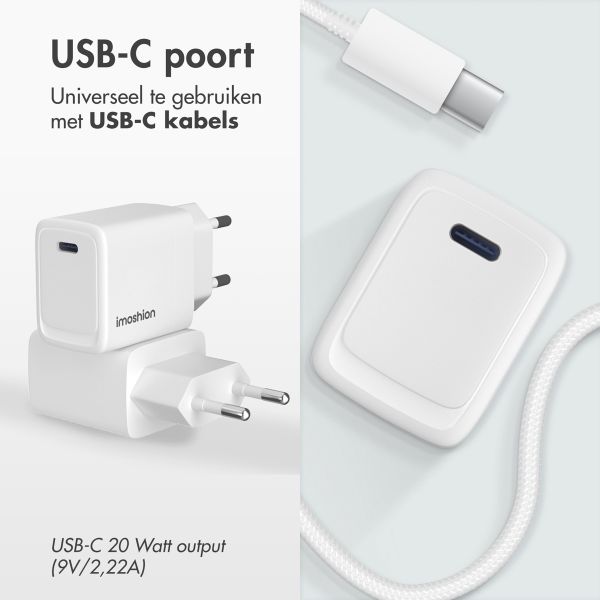 imoshion Adaptateur secteur 20 watts | USB-C - Blanc