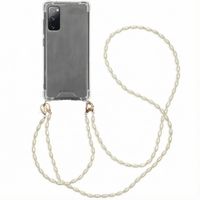 imoshion Coque avec dragonne + bracelet - Perles Samsung Galaxy S20 FE - Transparent