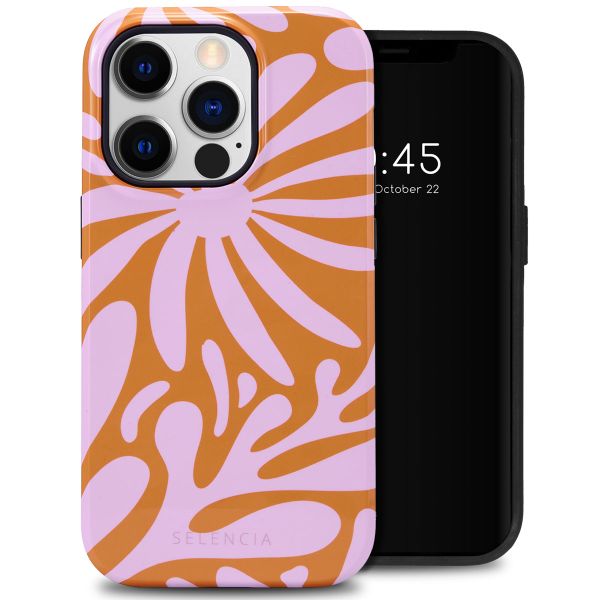 Selencia Coque arrière Vivid Tough iPhone 14 Pro - Modern Bloom Pink