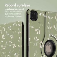 imoshion Coque tablette Design rotatif à 360° iPad Pro 11 (2018/2020/2021/2022) - Green Flowers