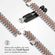 Selencia Bracelet Metallique Jubilee Apple Watch Series 1 á 9 / SE (38/40/41 mm) | Series 10 (42 mm) - Argent et Rose Dorée