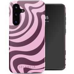 Selencia Coque arrière Vivid Samsung Galaxy S25 FE - Wavy Swirl Pink Plum