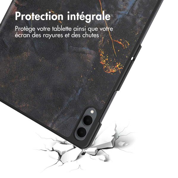imoshion Coque tablette Design Trifold Samsung Galaxy Tab S11 Ultra - Black Marble