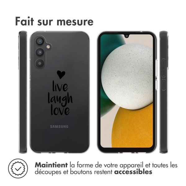 imoshion Coque Design Samsung Galaxy A34 (5G) - Live Laugh Love - Noir