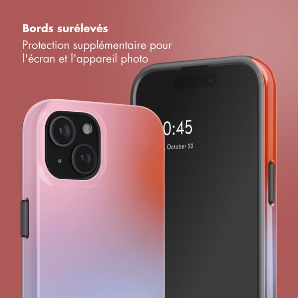 Selencia Coque arrière Vivid avec MagSafe Apple iPhone 15 - Gradient Soft Blush