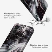 Selencia Coque arrière Vivid Samsung Galaxy S24 - Chic Marble Black