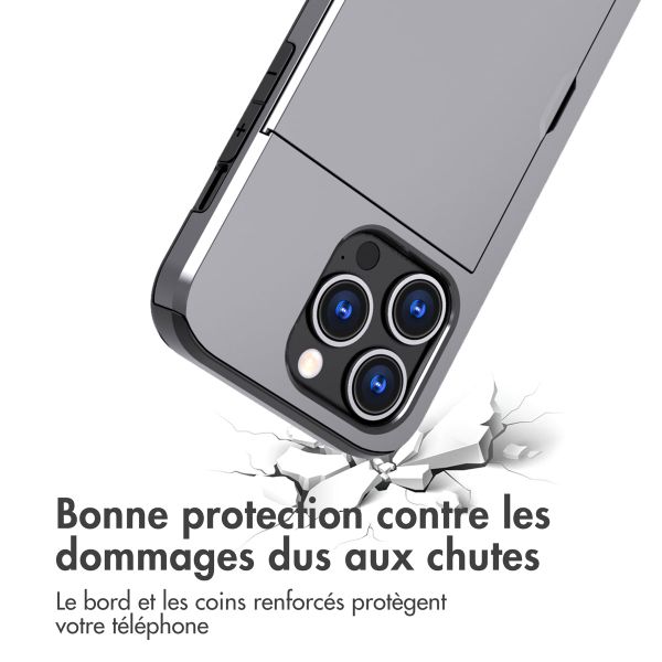 imoshion Coque arrière avec porte-cartes Apple iPhone 15 Pro - Gris