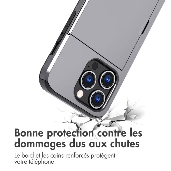 imoshion Coque arrière avec porte-cartes iPhone 15 Pro - Gris