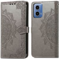 imoshion Etui de téléphone portefeuille Mandala Motorola Moto G34 - Gris