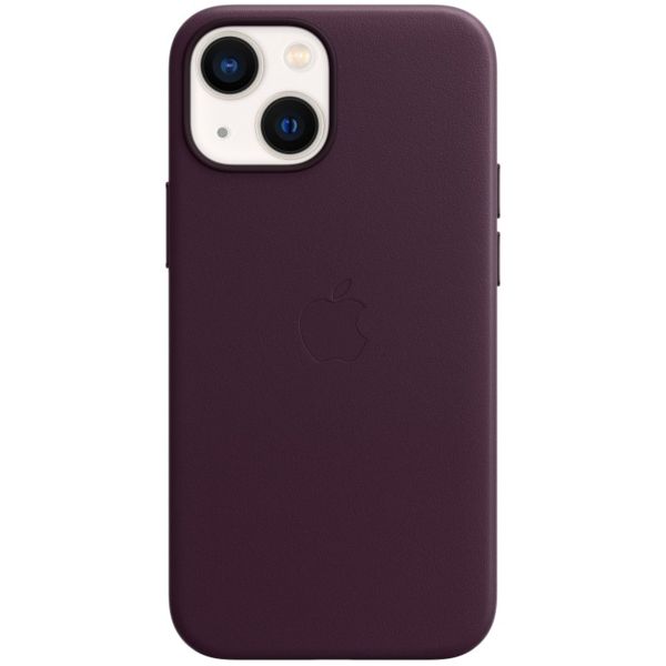 Apple Coque Leather MagSafe iPhone 13 Mini - Dark Cherry