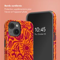 Selencia Coque arrière Vivid Tough avec MagSafe iPhone 14 - Tropical Vibes Apricot