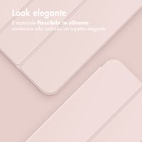 Accezz Coque tablette portefeuille Smart Silicone Samsung Galaxy Tab A9 8.7 pouces - Rose