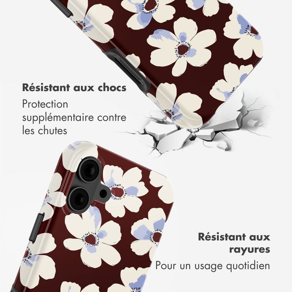 Selencia Coque arrière Vivid avec MagSafe Apple iPhone 16 - Choco Flower Pop