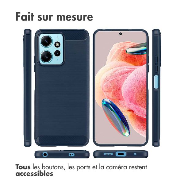 imoshion Coque Brushed Xiaomi Redmi Note 12 (4G) - Bleu foncé