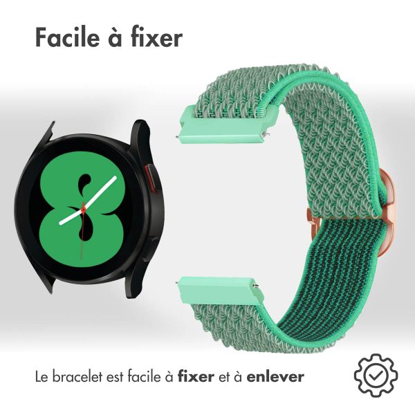 imoshion Bracelet élastique en nylon Samsung Galaxy Watch 7 40/44 mm - Turquoise