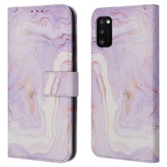 imoshion Étui de télephone portefeuille Design Samsung Galaxy A41 - Purple Marble