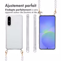 imoshion Coque avec dragonne + bracelet Samsung Galaxy A36 - Perles Cœurs