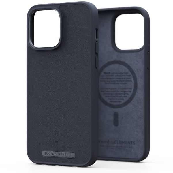 Njorð Collections Coque en cuir véritable MagSafe iPhone 14 Pro Max - Black