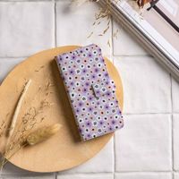 imoshion Étui de télephone portefeuille Design Apple iPhone 12 (Pro) - Purple Flowers