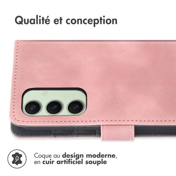 imoshion Etui de téléphone portefeuille avec cordon Samsung Galaxy S24 FE - Rose