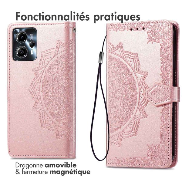 imoshion Etui de télephone Mandala Motorola Moto G13 / G23 - Rose Doré